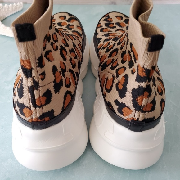 New! Slay Leopard Sock Platform Sneakers - Picture 5 of 7